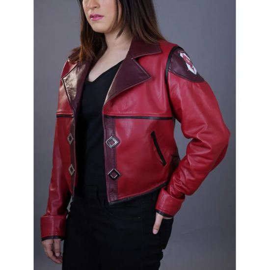 Women's Arcane Vi Jacket League of legends Vi Cosplay Costume Red Jacket